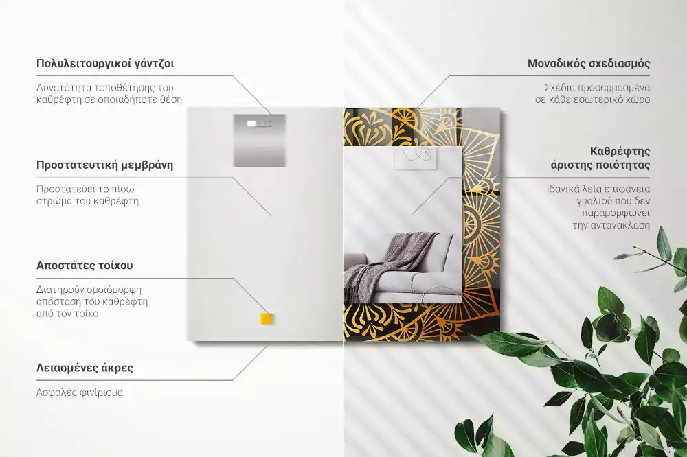 Decorațiuni de perete cu oglinzi Model mandala