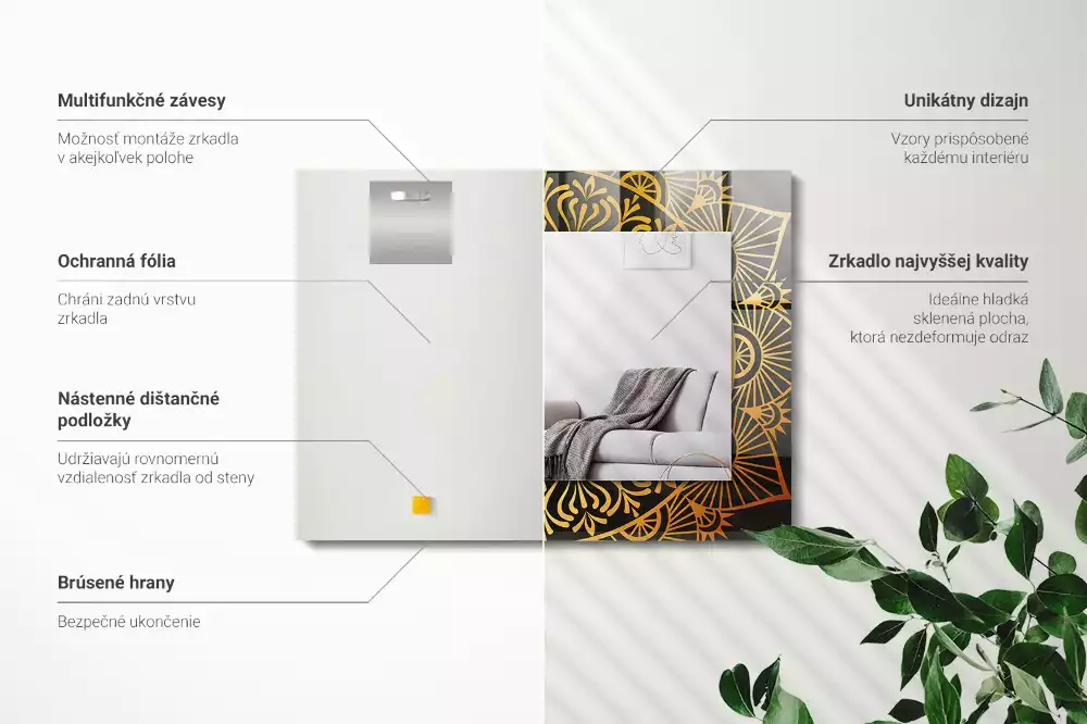 Decorațiuni de perete cu oglinzi Model mandala