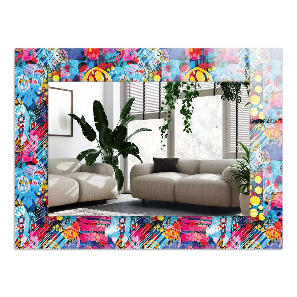 Oglindă imprimată Model abstract colorat