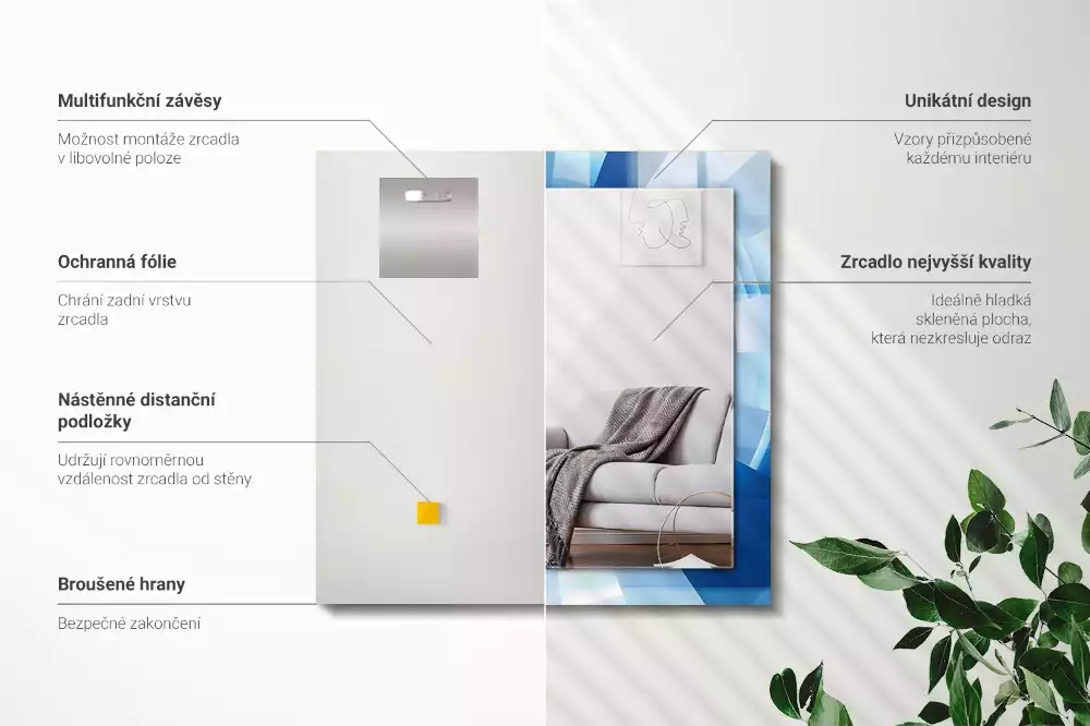 Decorațiuni de perete cu oglinzi Tunel abstract