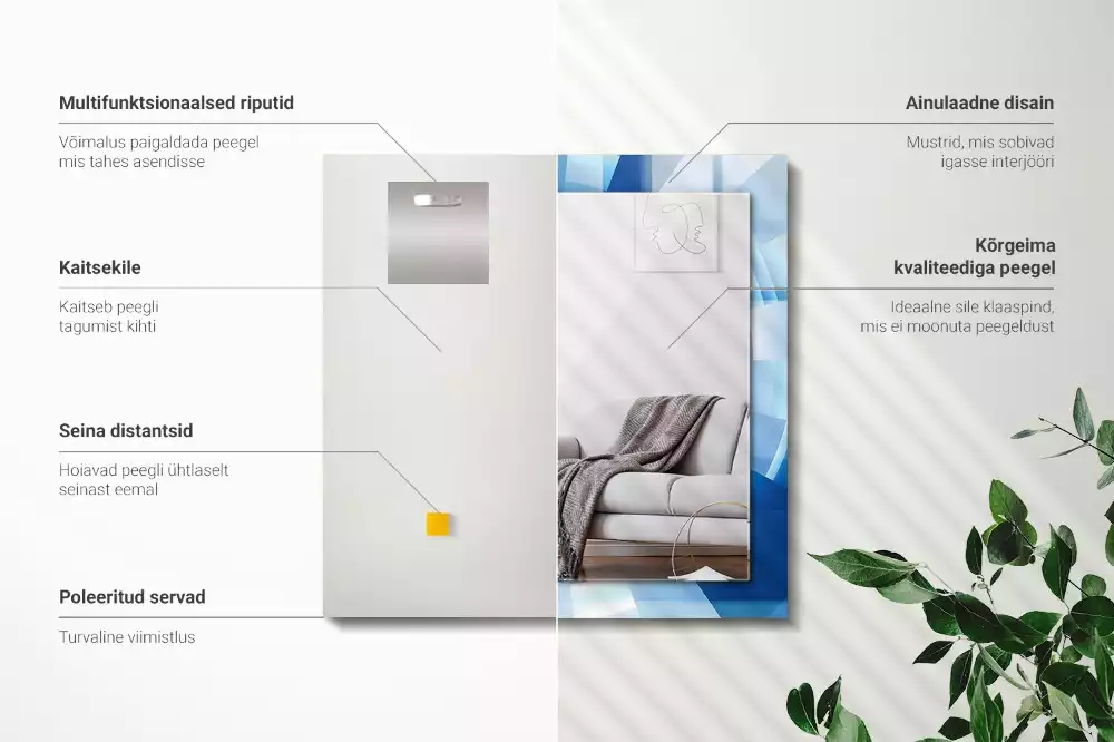 Decorațiuni de perete cu oglinzi Tunel abstract