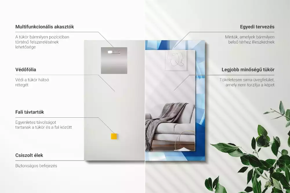 Decorațiuni de perete cu oglinzi Tunel abstract