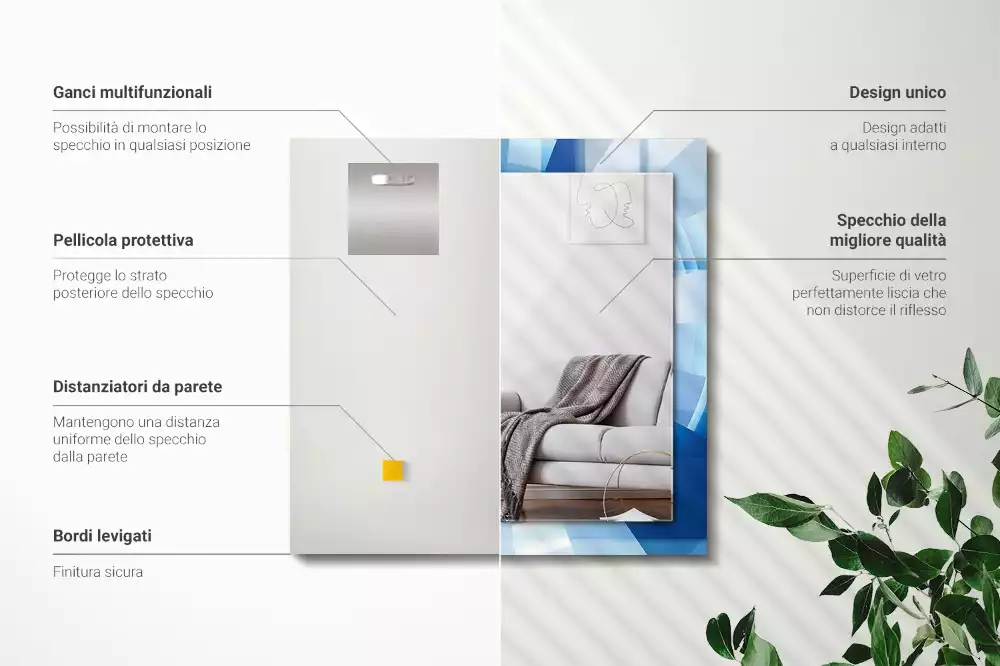 Decorațiuni de perete cu oglinzi Tunel abstract