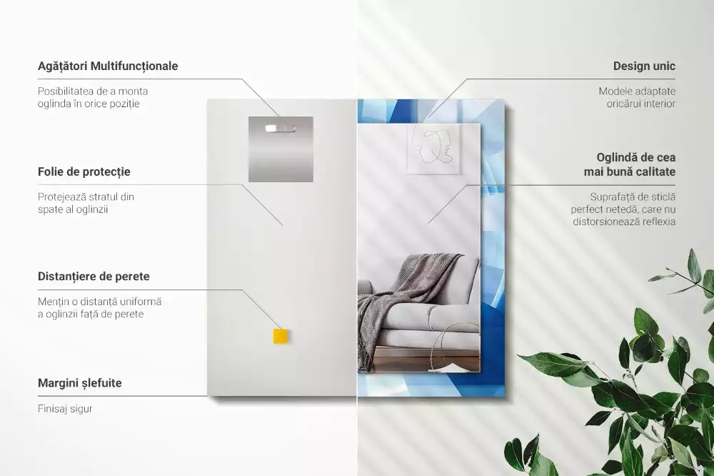 Decorațiuni de perete cu oglinzi Tunel abstract