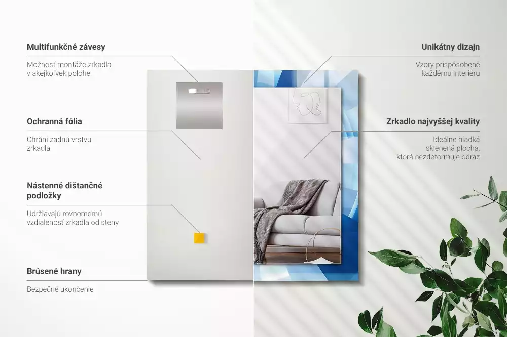 Decorațiuni de perete cu oglinzi Tunel abstract