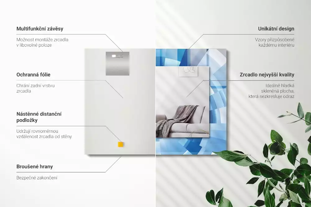 Decorațiuni de perete cu oglinzi Tunel abstract