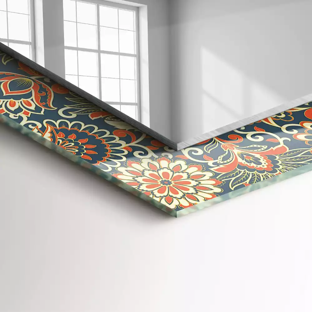 Decorațiuni perete cu oglindă Model floral tapet