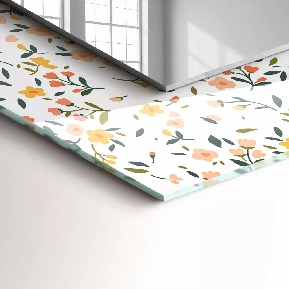 Oglindă imprimată Model floral țesătură