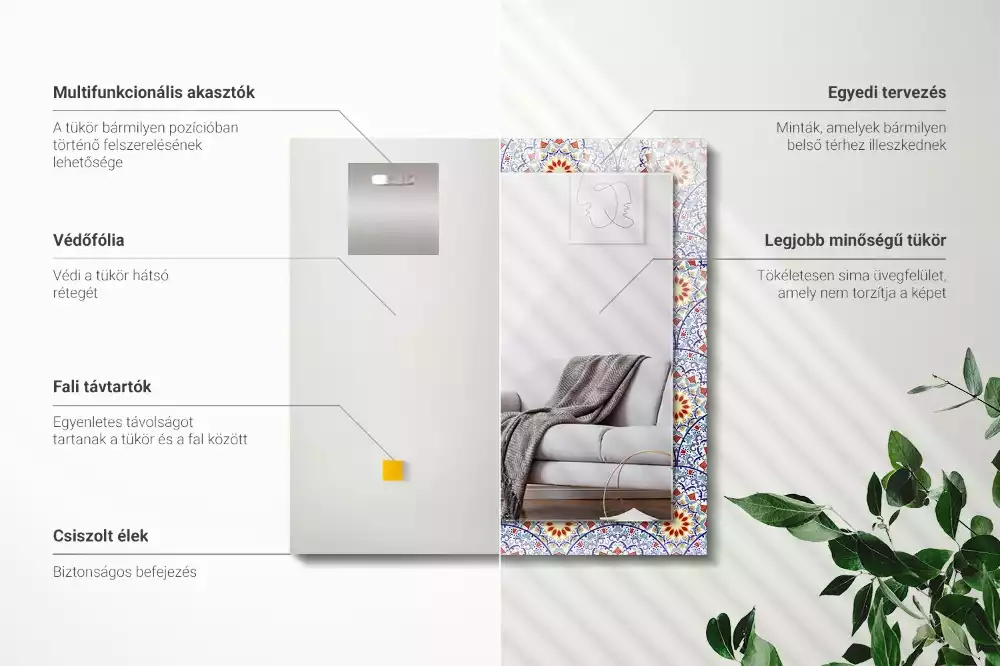 Decorațiuni de perete cu oglinzi Mandale