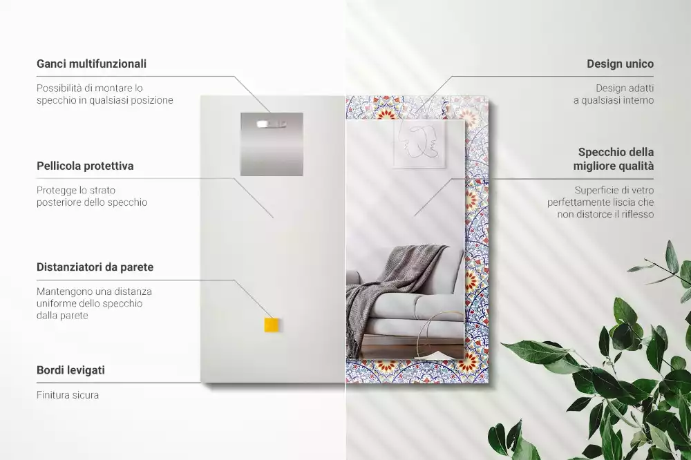 Decorațiuni de perete cu oglinzi Mandale