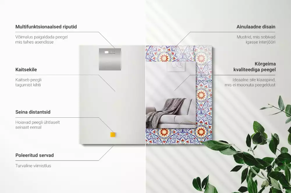 Decorațiuni de perete cu oglinzi Mandale