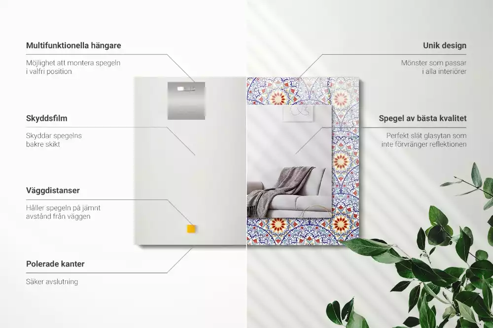 Decorațiuni de perete cu oglinzi Mandale