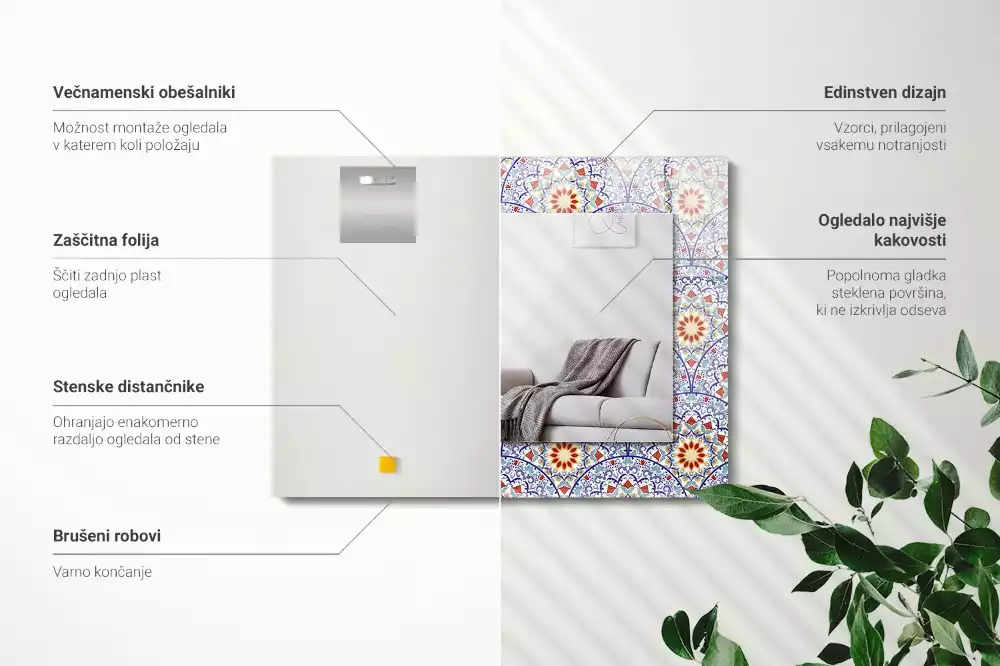 Decorațiuni de perete cu oglinzi Mandale