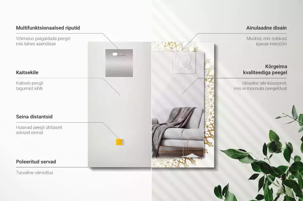 Decorațiuni perete cu oglindă Model mandala