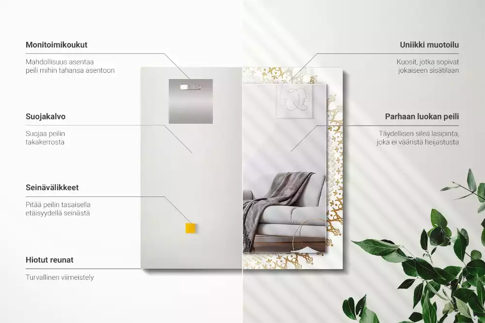 Decorațiuni perete cu oglindă Model mandala