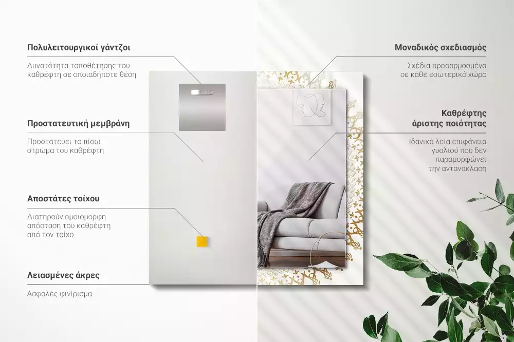 Decorațiuni perete cu oglindă Model mandala