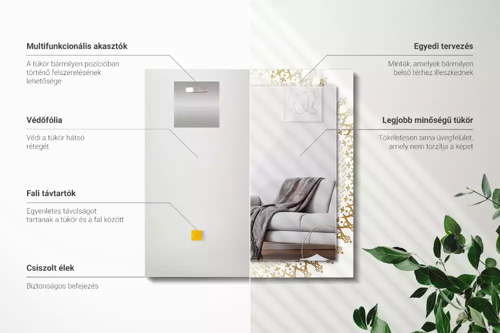 Decorațiuni perete cu oglindă Model mandala