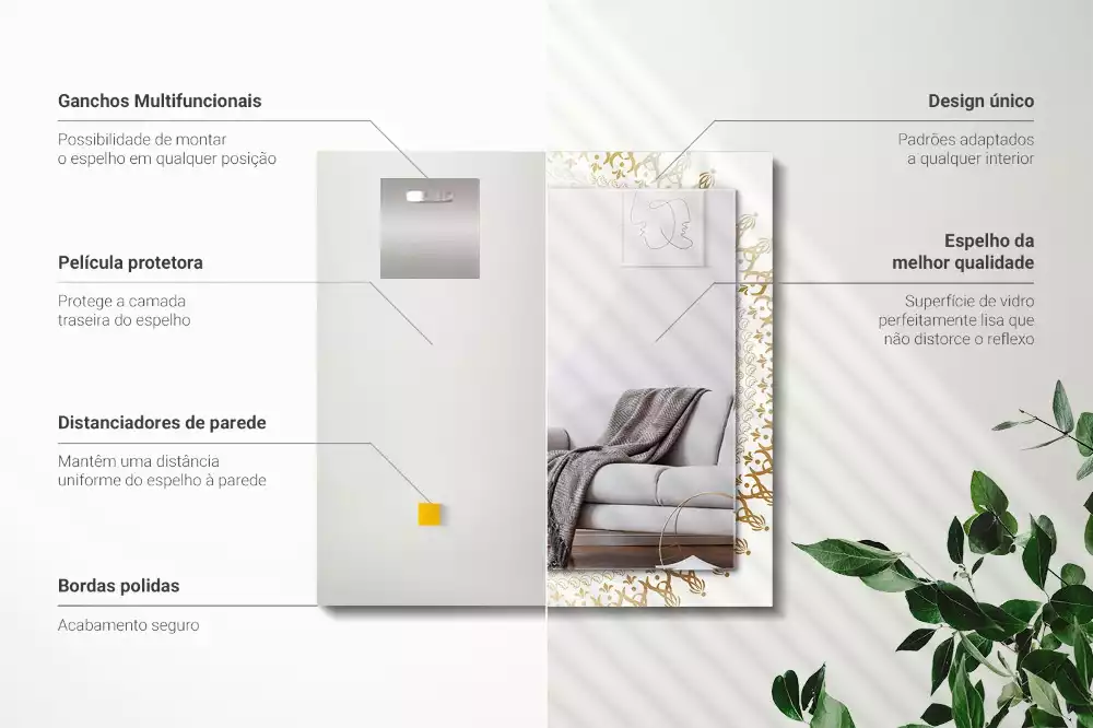 Decorațiuni perete cu oglindă Model mandala