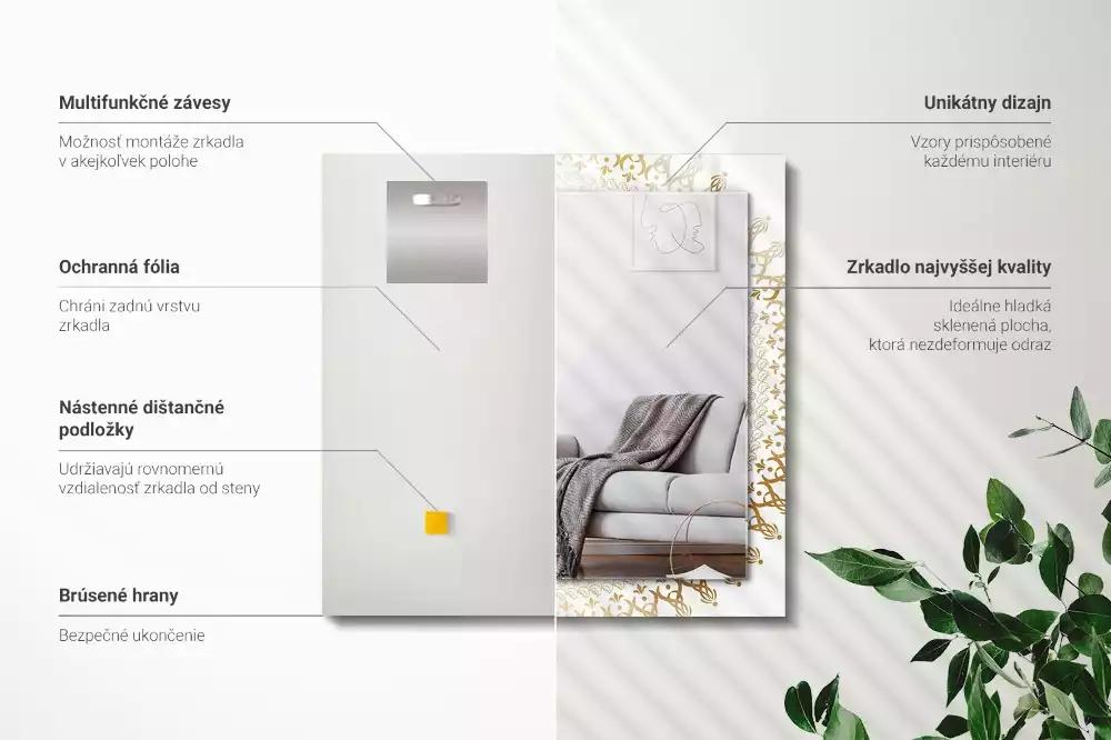 Decorațiuni perete cu oglindă Model mandala