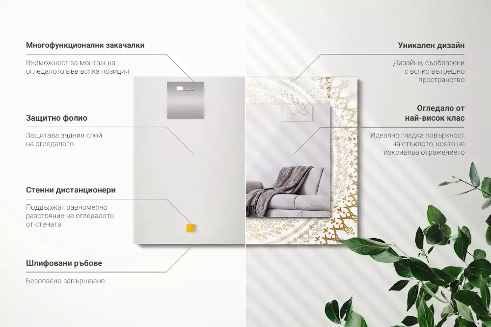 Decorațiuni perete cu oglindă Model mandala