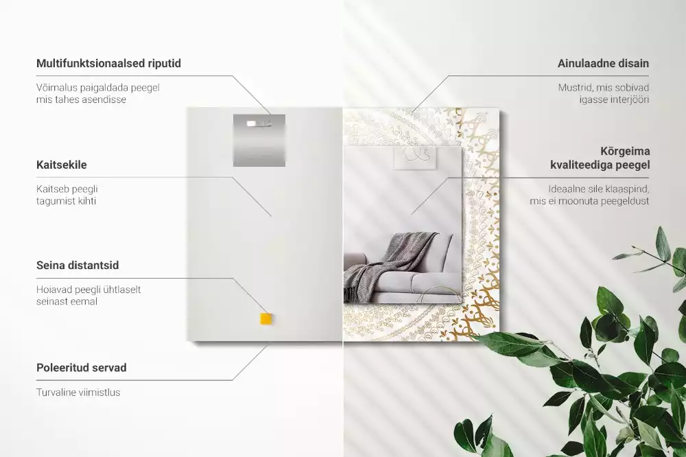 Decorațiuni perete cu oglindă Model mandala