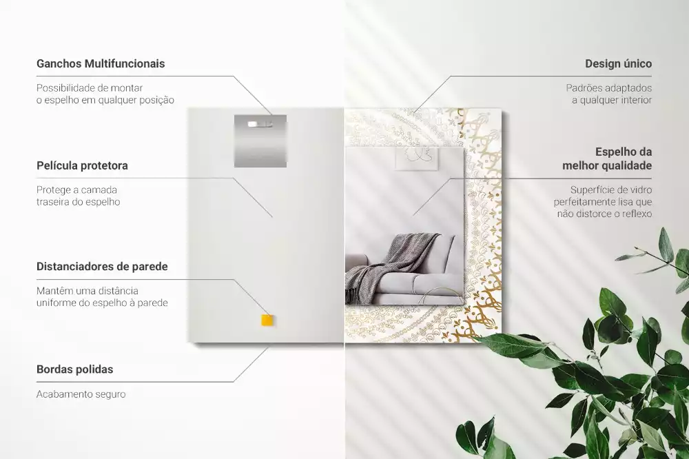 Decorațiuni perete cu oglindă Model mandala