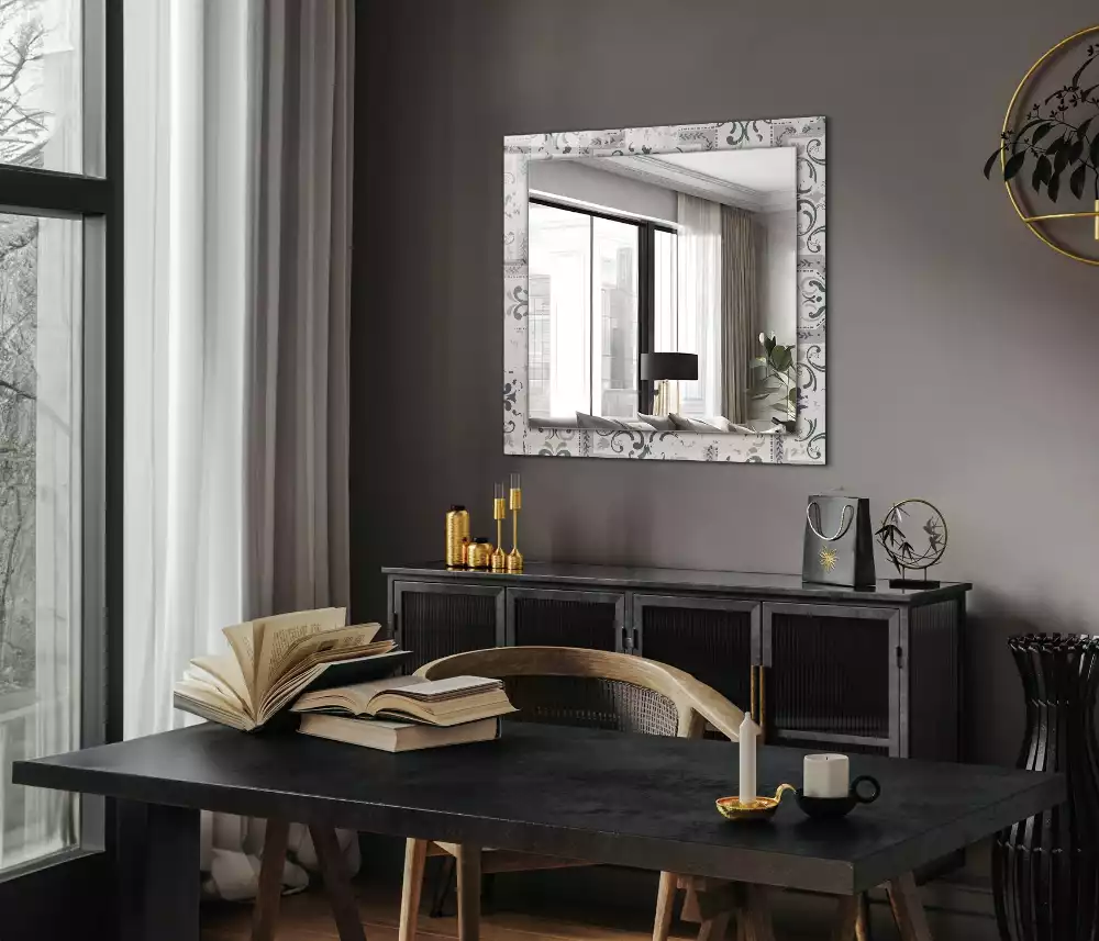 Oglindă imprimată Model faianță ornament