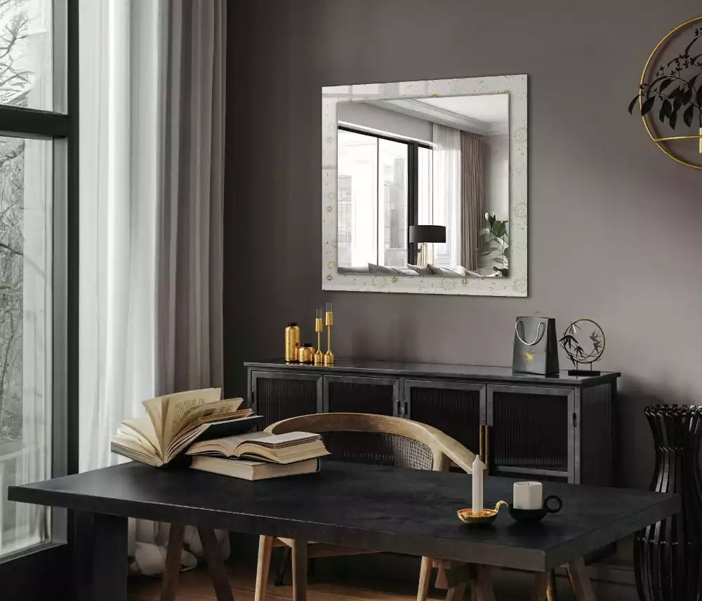 Decorațiuni de perete cu oglinzi Soare lună stele