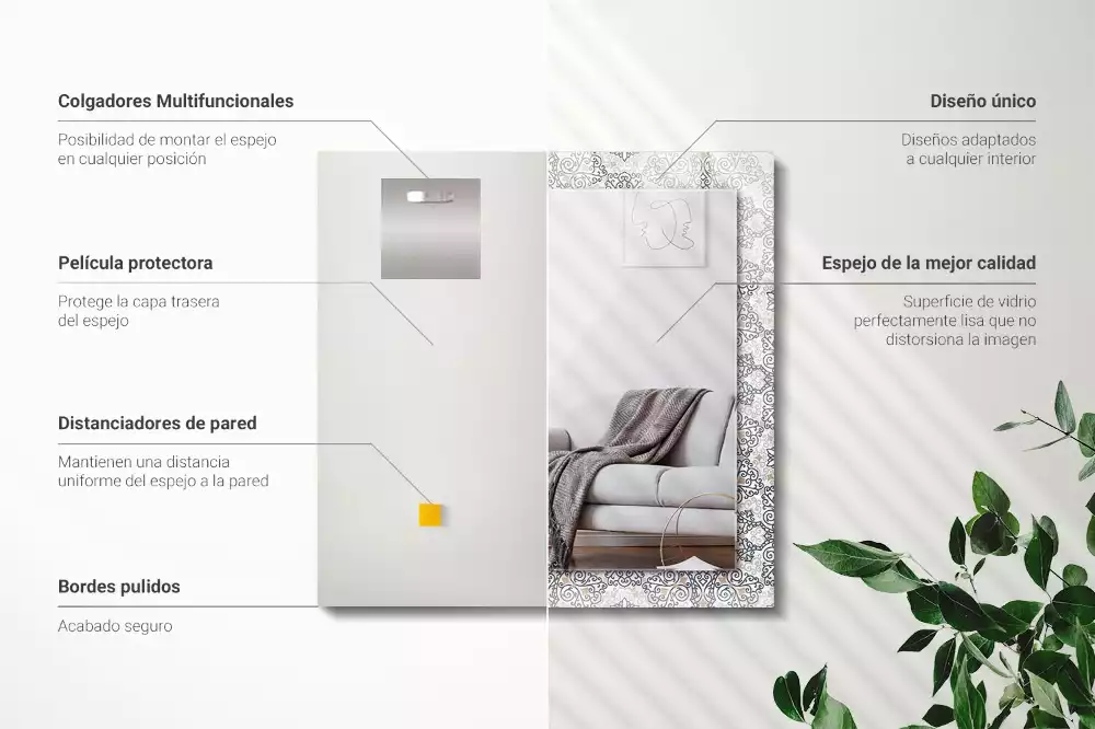 Decorațiuni perete cu oglindă Model ornamental