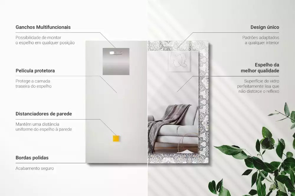 Decorațiuni perete cu oglindă Model ornamental