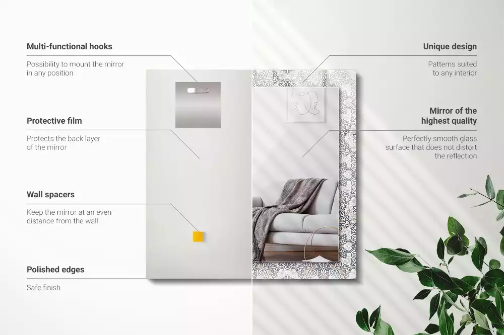 Decorațiuni perete cu oglindă Model ornamental