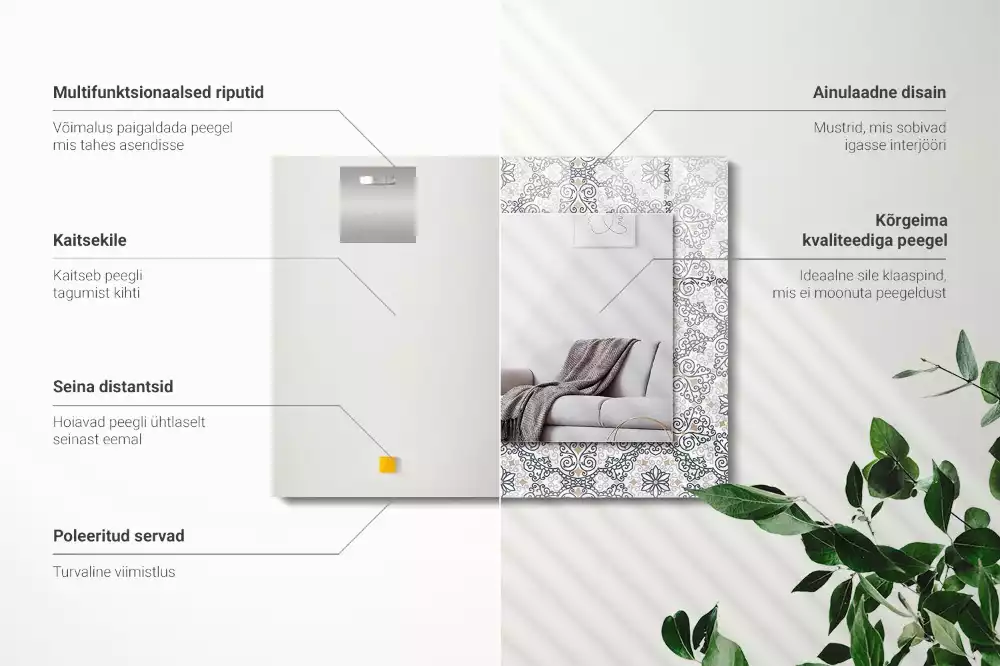 Decorațiuni perete cu oglindă Model ornamental