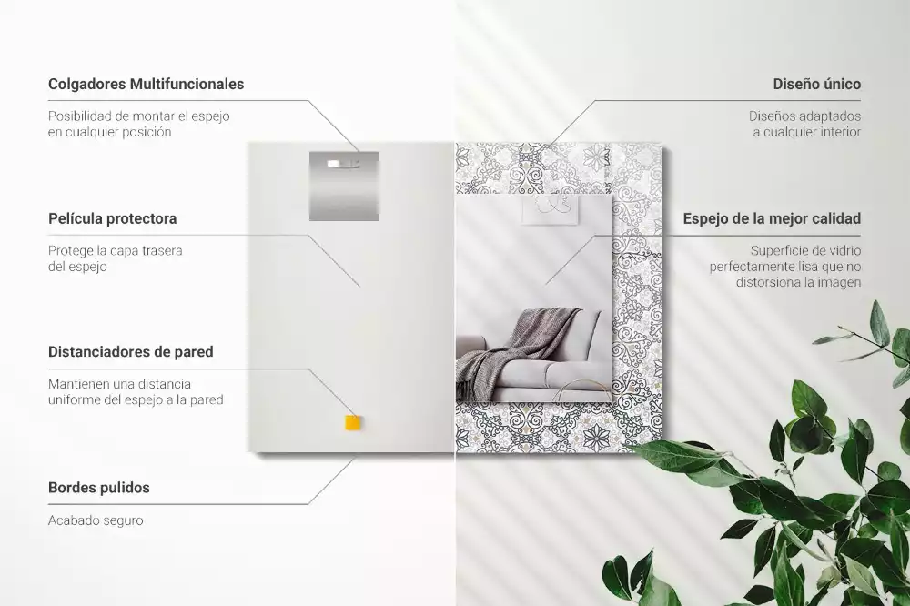 Decorațiuni perete cu oglindă Model ornamental