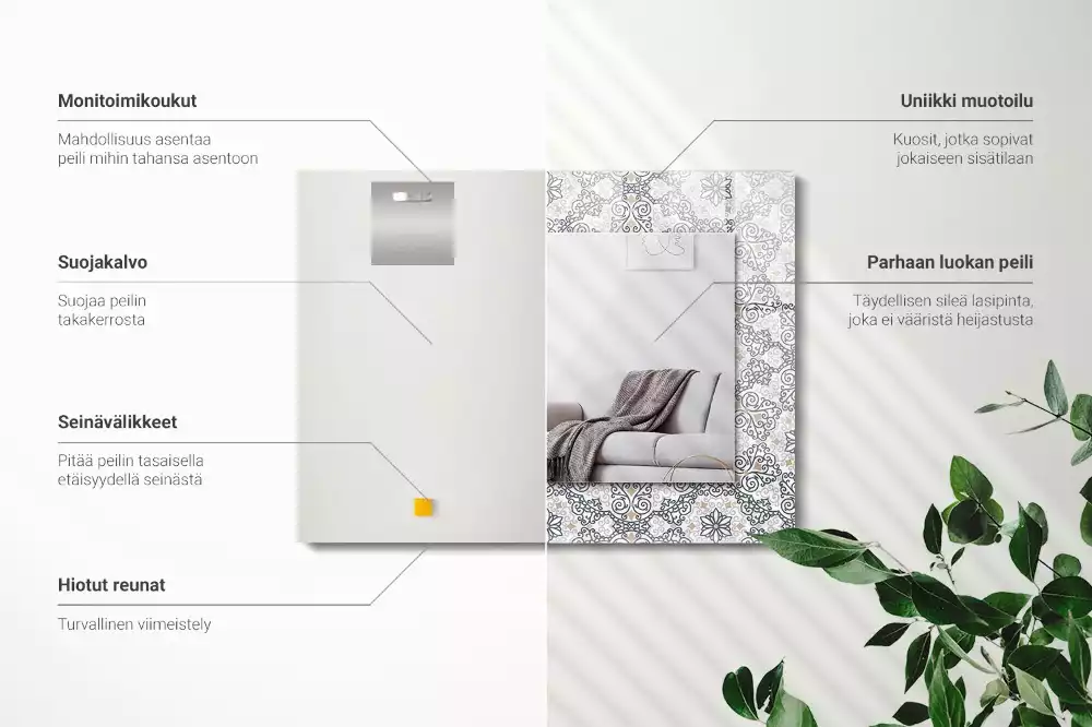 Decorațiuni perete cu oglindă Model ornamental