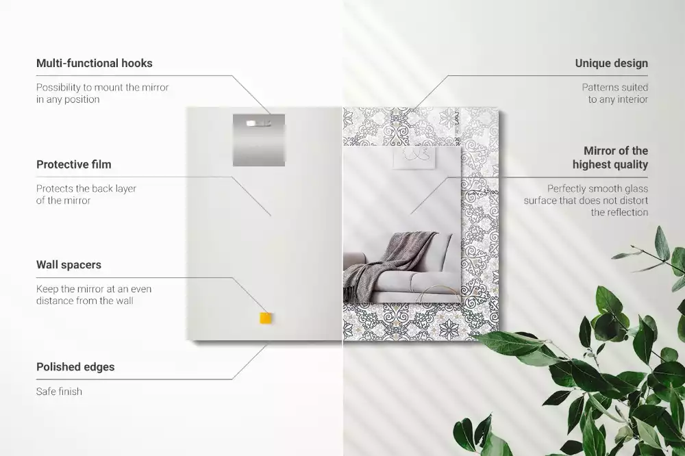 Decorațiuni perete cu oglindă Model ornamental