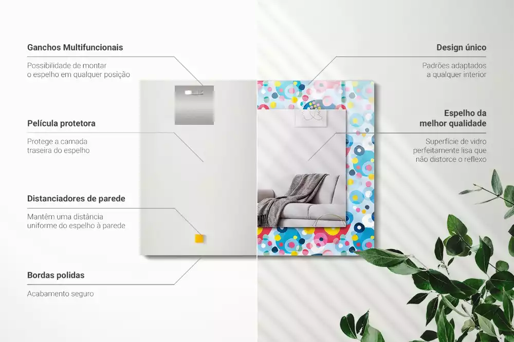 Decorațiuni de perete cu oglinzi Modele abstracte colorate