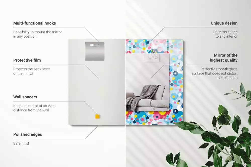 Decorațiuni de perete cu oglinzi Modele abstracte colorate