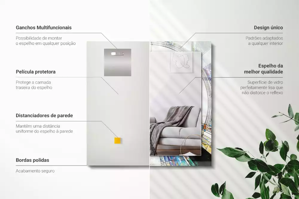 Decorațiuni perete cu oglindă Mozaic abstract cu cercuri