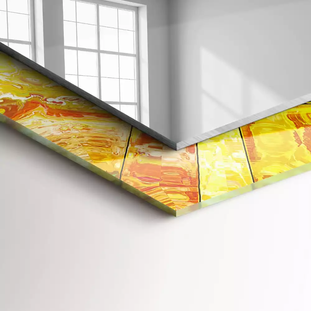 Decorațiuni perete cu oglindă Mozaic abstract colorat