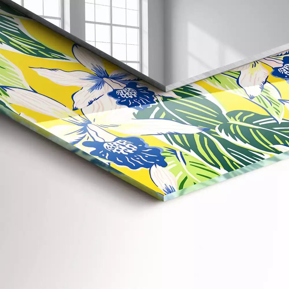 Oglindă imprimată Flori și frunze