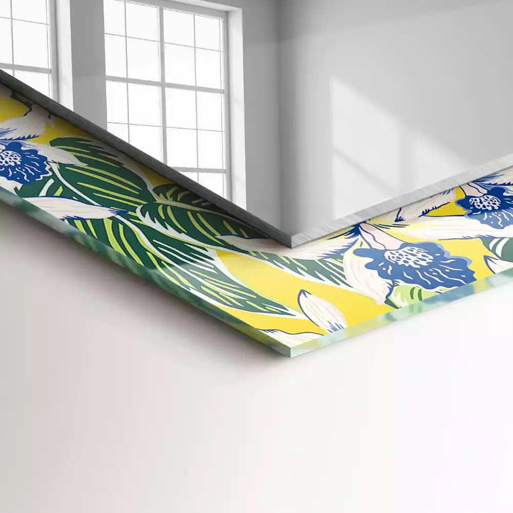 Oglindă imprimată Flori și frunze