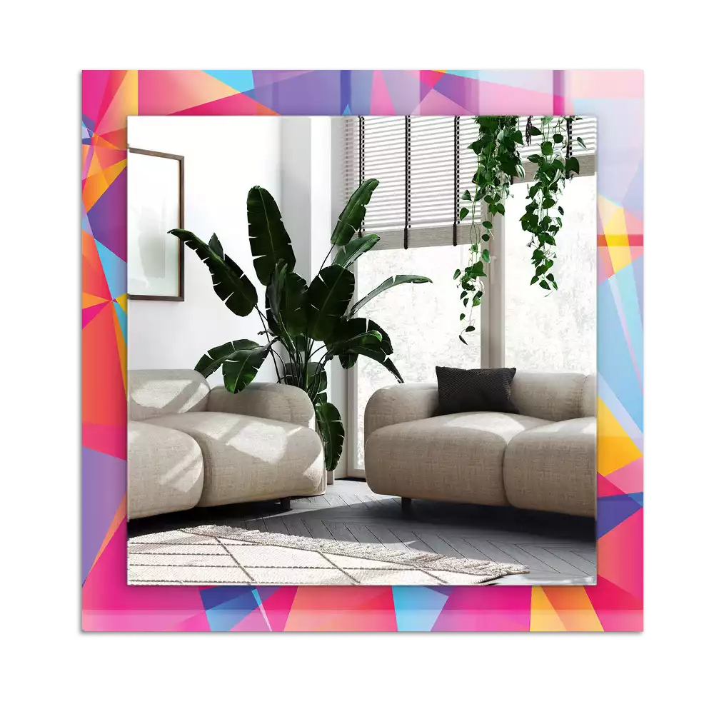 Decorațiuni de perete cu oglinzi Modele geometrice colorate