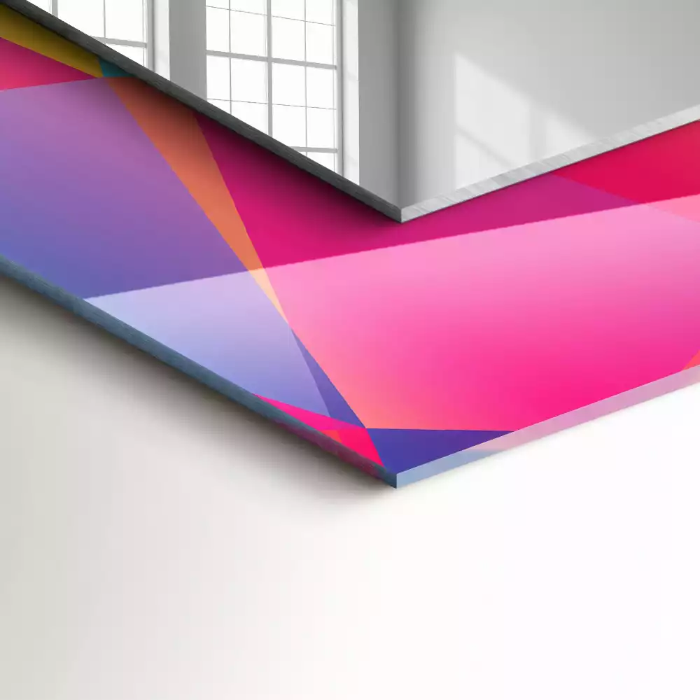 Decorațiuni de perete cu oglinzi Modele geometrice colorate