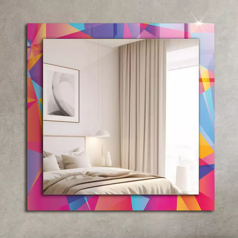 Decorațiuni de perete cu oglinzi Modele geometrice colorate
