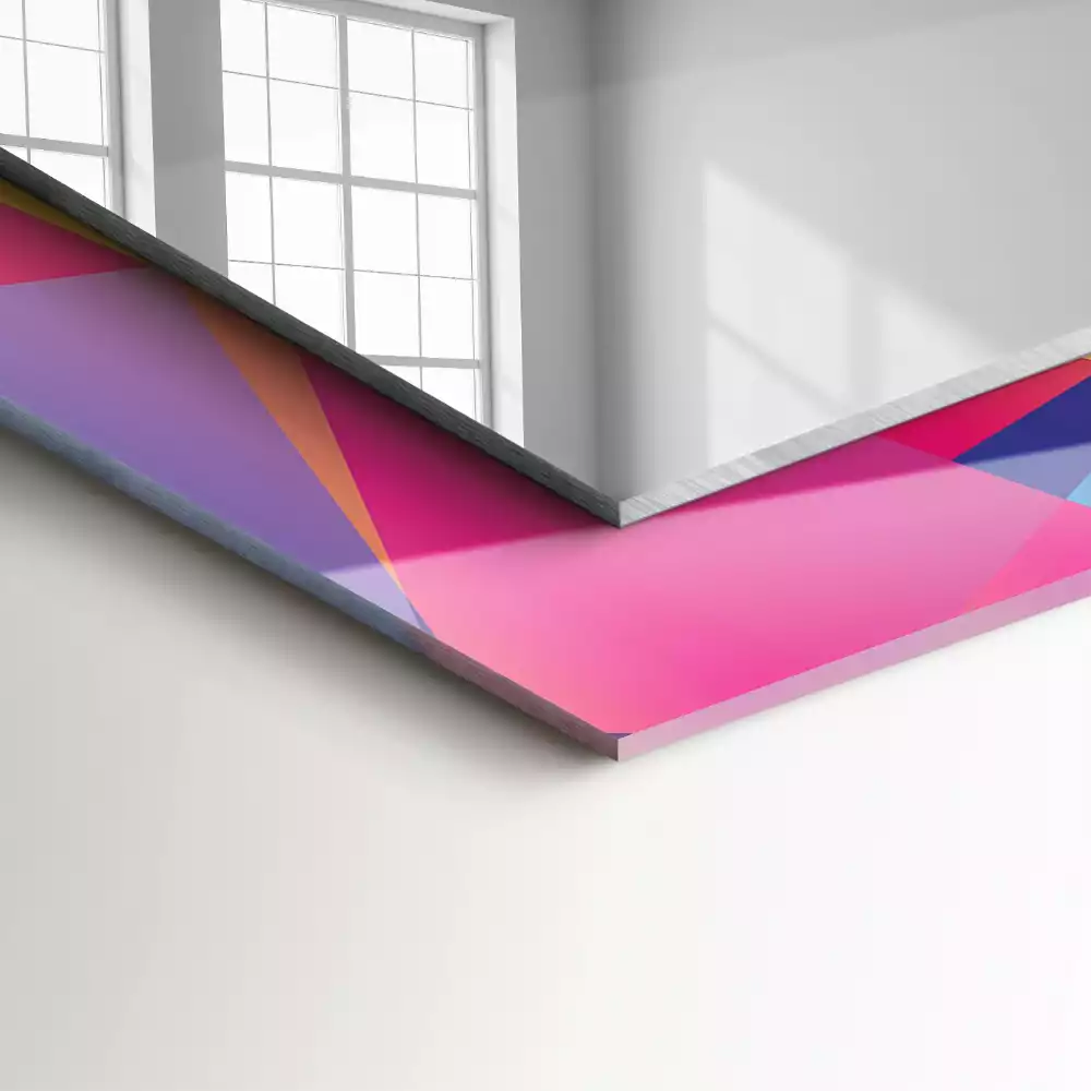 Decorațiuni de perete cu oglinzi Modele geometrice colorate