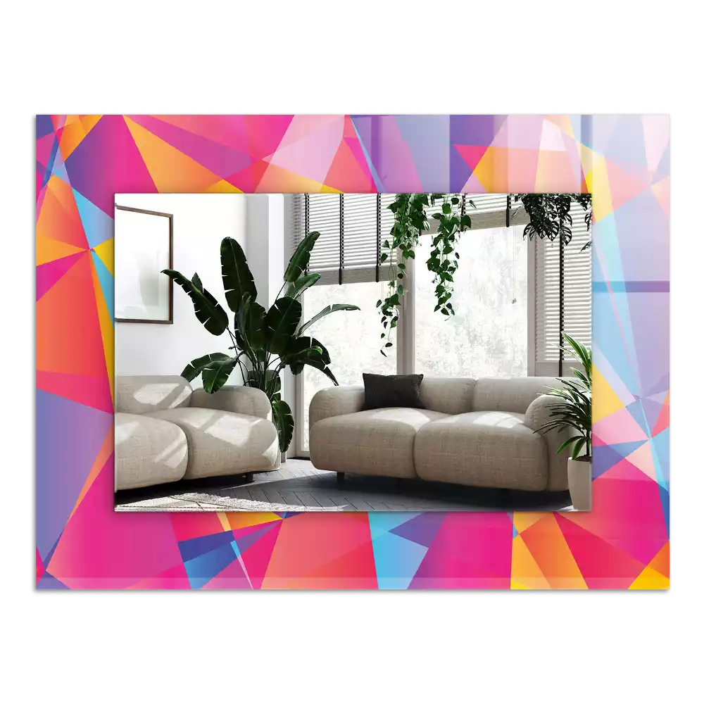 Decorațiuni de perete cu oglinzi Modele geometrice colorate