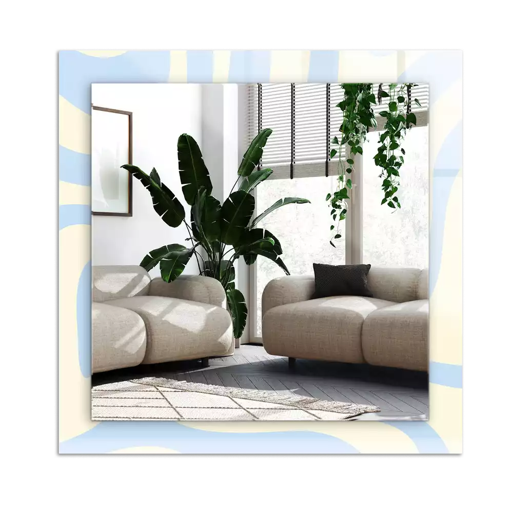 Decorațiuni perete cu oglindă Modele valuri abstracte
