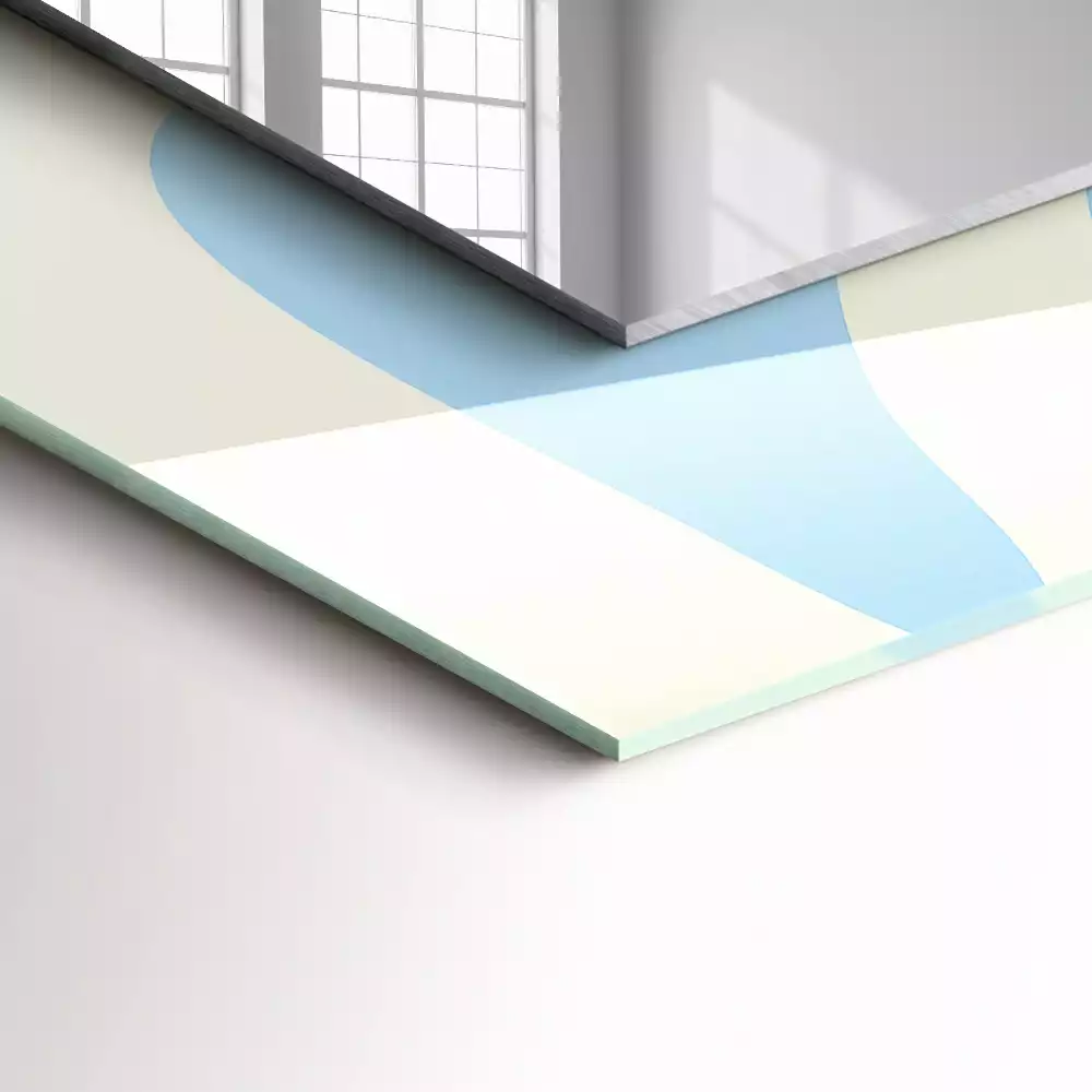 Decorațiuni perete cu oglindă Modele valuri abstracte