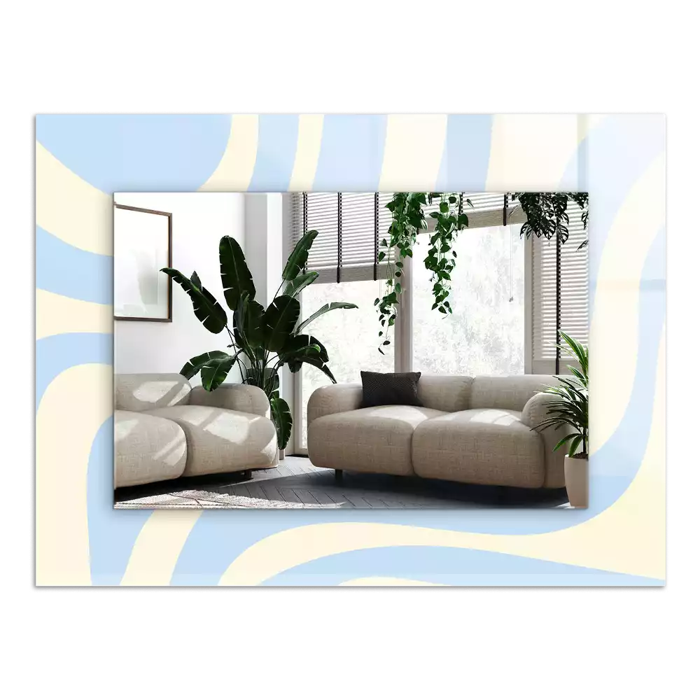 Decorațiuni perete cu oglindă Modele valuri abstracte