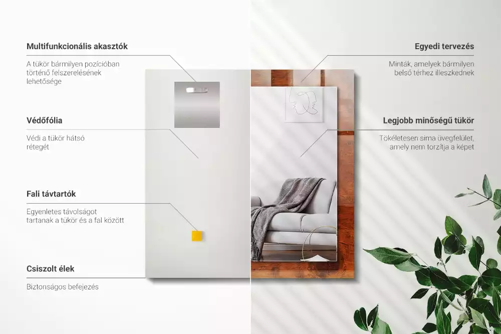 Decorațiuni de perete cu oglinzi Masă veche de lemn